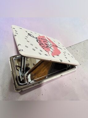 White and Pink Double Sided  'I Love You' Compact Mirror